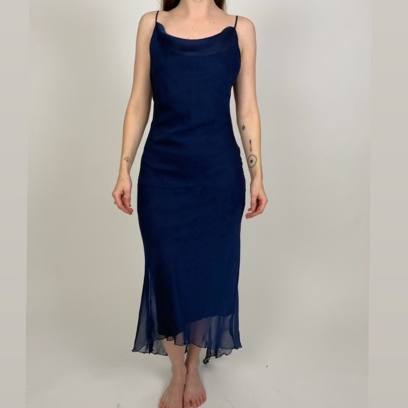 ❕SALE ❕ ✨ Vintage Formal Cowl Neck Dress ✨🤍 - Picture 1 of 7